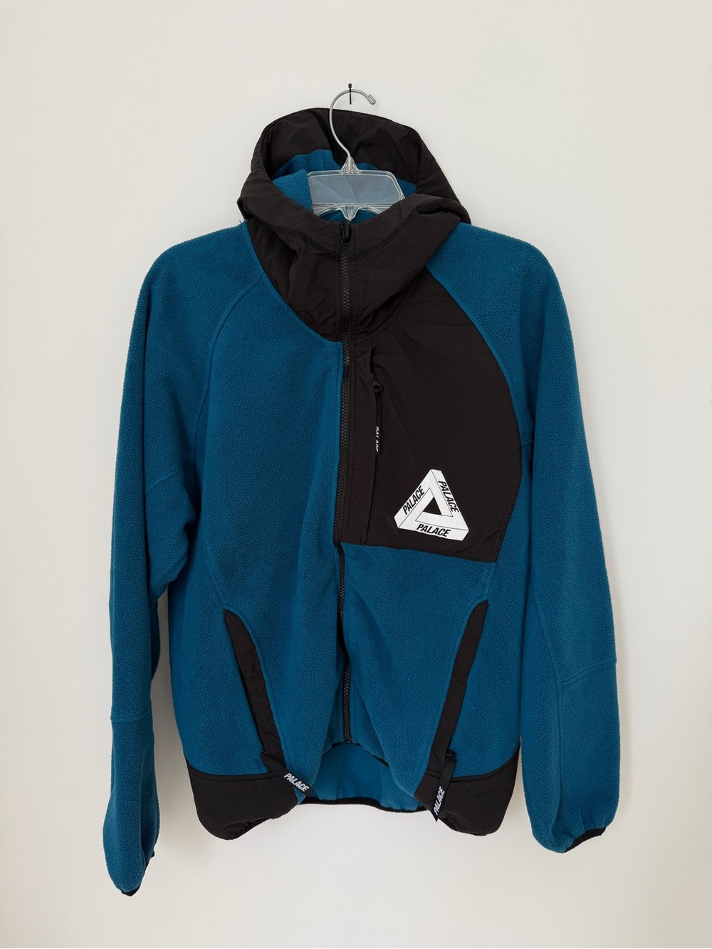 Palace Polartec Fleece Zip Up Hooded Blue Size Small